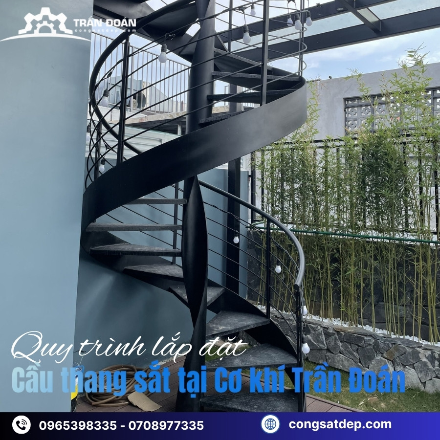 Các bước lắp đặt cầu thang sắt	