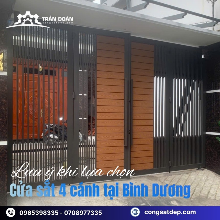  Lưu ý quan trọng khi chọn cửa sắt 4 cánh 